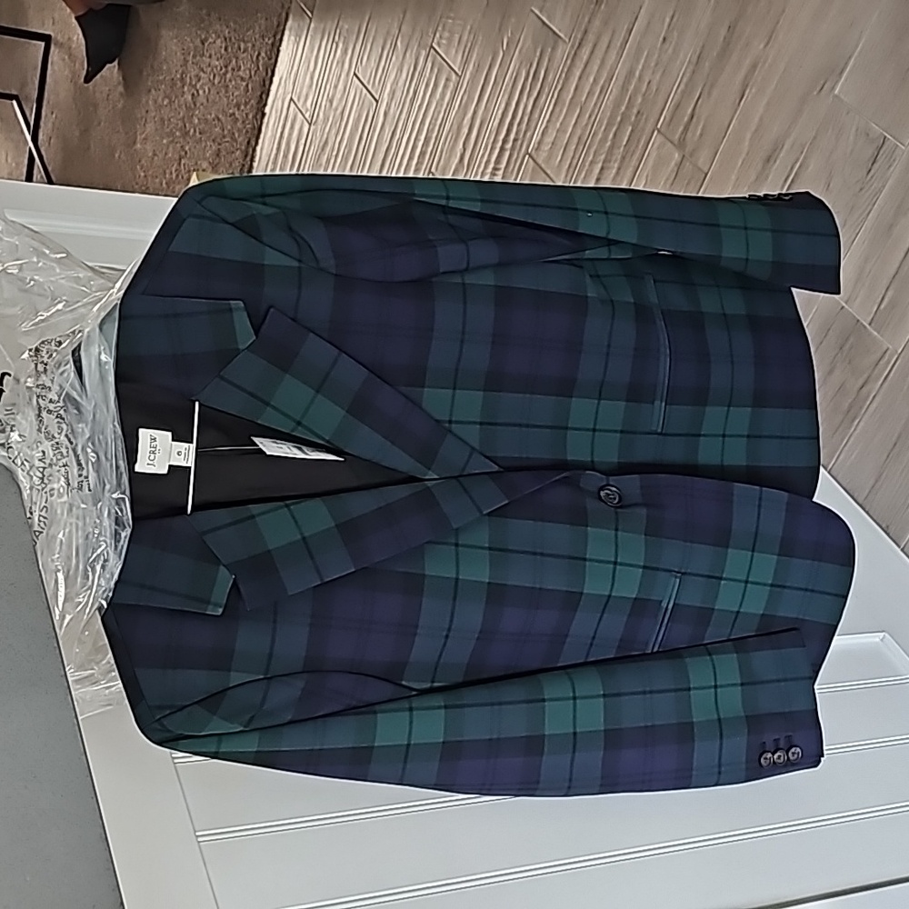 J. Crew green and blue blazer, size 6